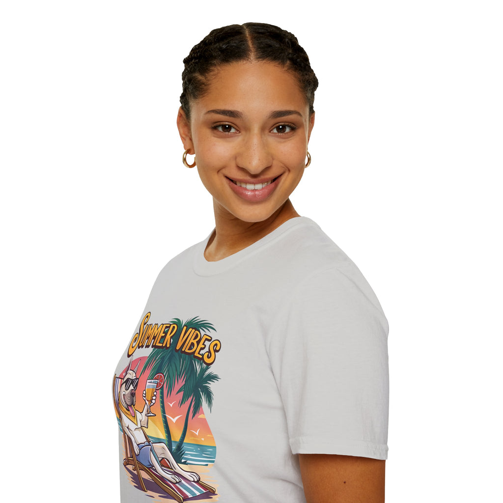Summer Vibes Unisex Softstyle T-Shirt - Chill Casual Tee, Beachwear, Vacation Outfit, Gift for Her/Him, Trendy Summer Wear