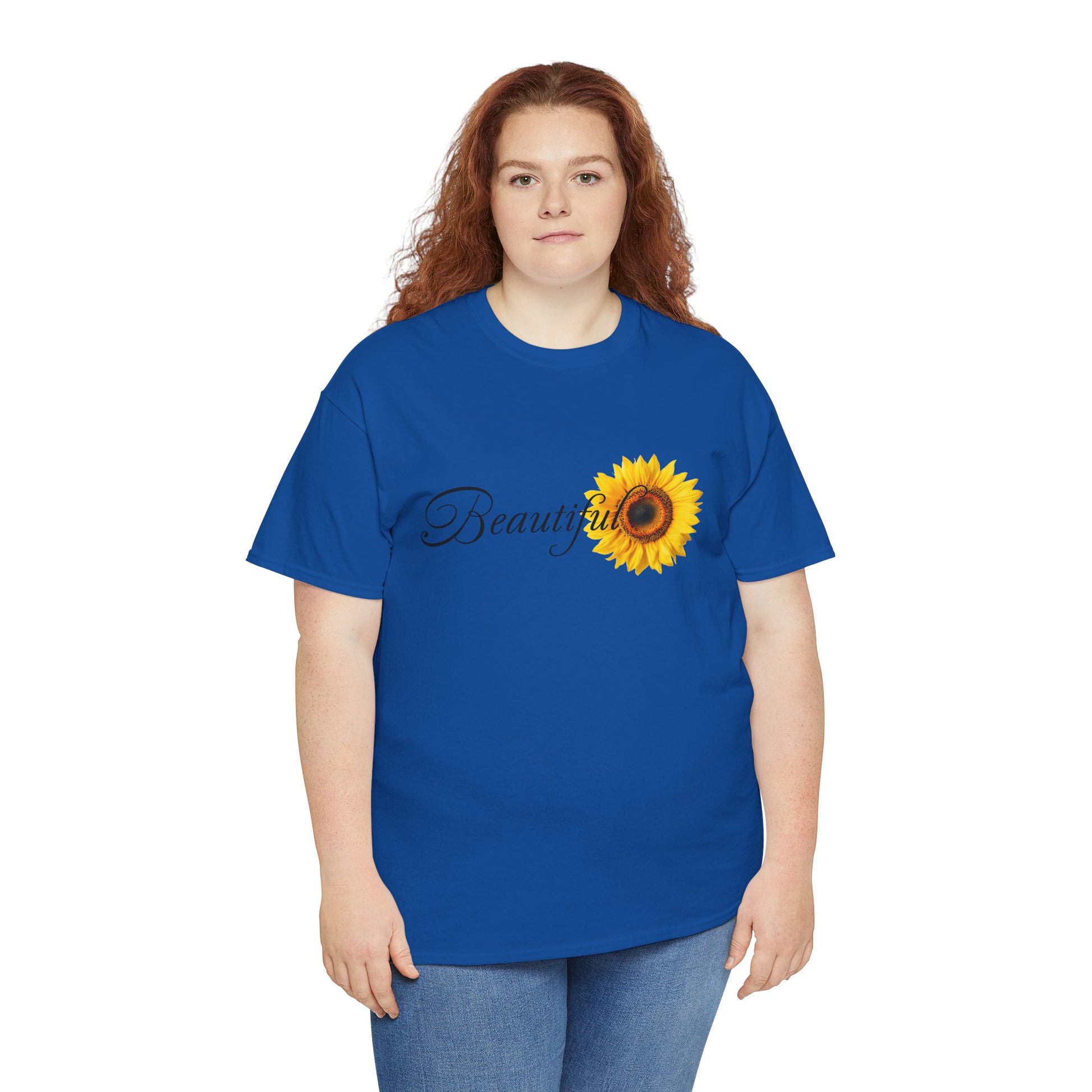 Beautiful Sunflower Unisex Cotton Tee, Nature-Inspired Gift, Casual Outfit, Summer Style, Birthday Gift, Eco-Friendly T-Shirt