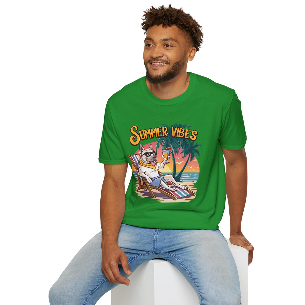 Summer Vibes Unisex Softstyle T-Shirt - Chill Casual Tee, Beachwear, Vacation Outfit, Gift for Her/Him, Trendy Summer Wear