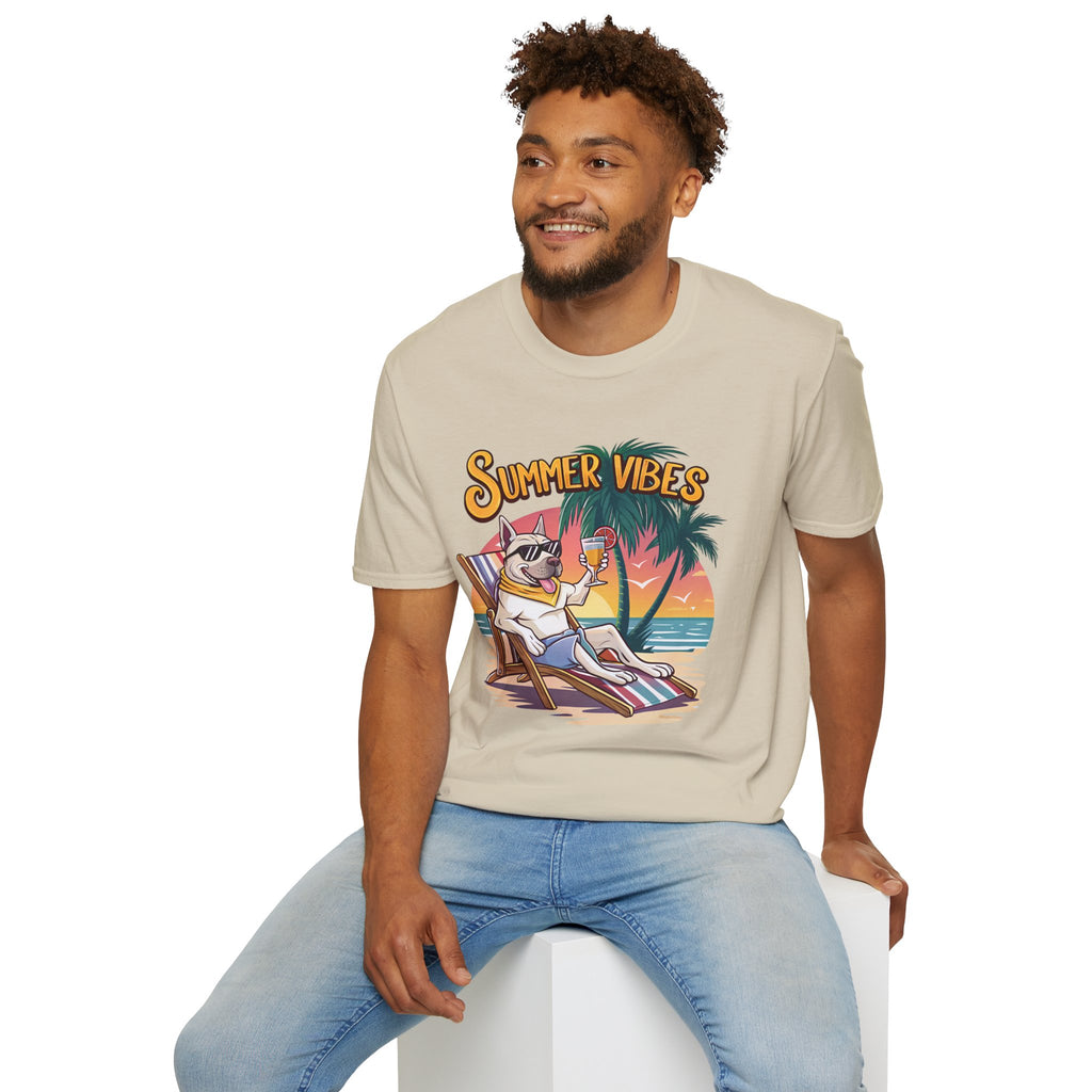Summer Vibes Unisex Softstyle T-Shirt - Chill Casual Tee, Beachwear, Vacation Outfit, Gift for Her/Him, Trendy Summer Wear