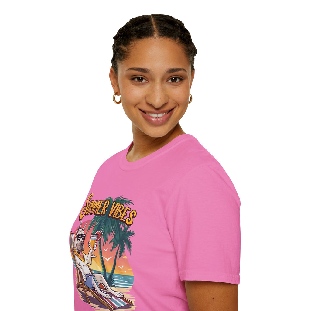 Summer Vibes Unisex Softstyle T-Shirt - Chill Casual Tee, Beachwear, Vacation Outfit, Gift for Her/Him, Trendy Summer Wear