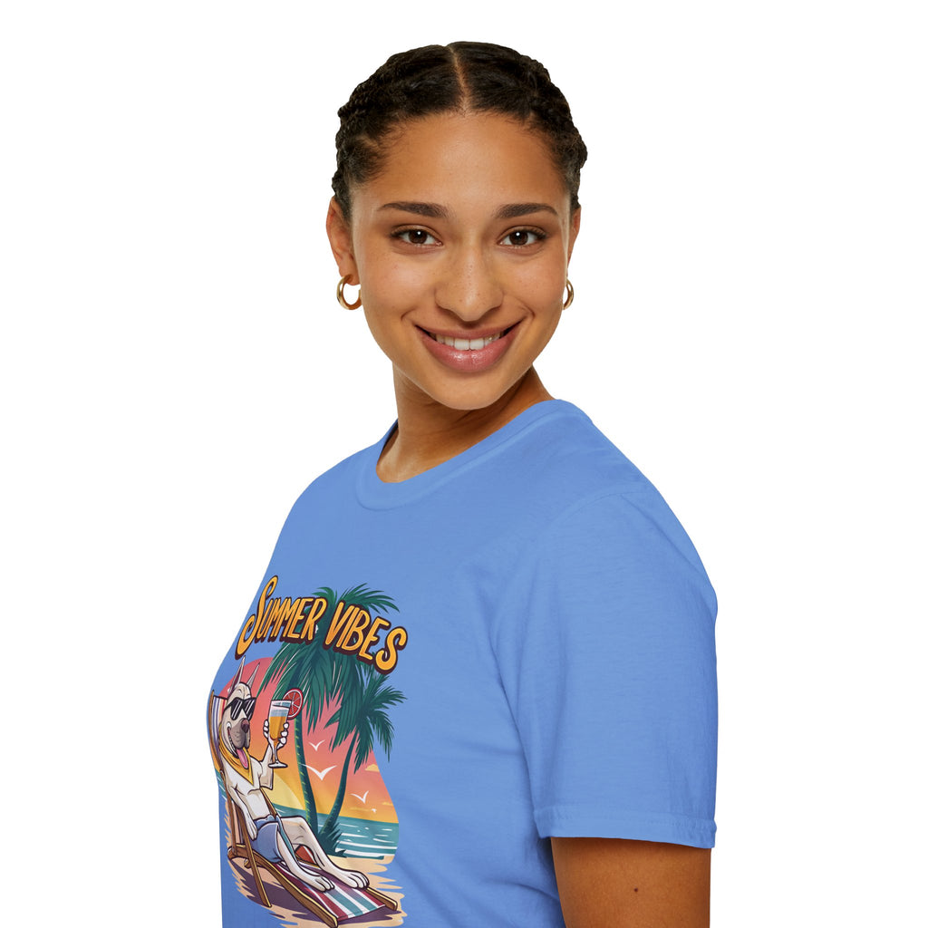 Summer Vibes Unisex Softstyle T-Shirt - Chill Casual Tee, Beachwear, Vacation Outfit, Gift for Her/Him, Trendy Summer Wear