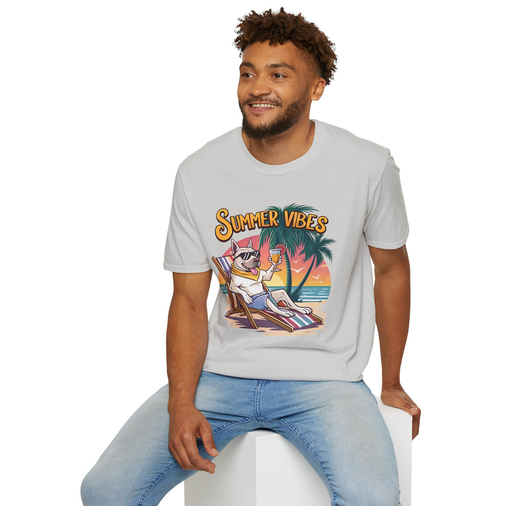 Summer Vibes Unisex Softstyle T-Shirt - Chill Casual Tee, Beachwear, Vacation Outfit, Gift for Her/Him, Trendy Summer Wear
