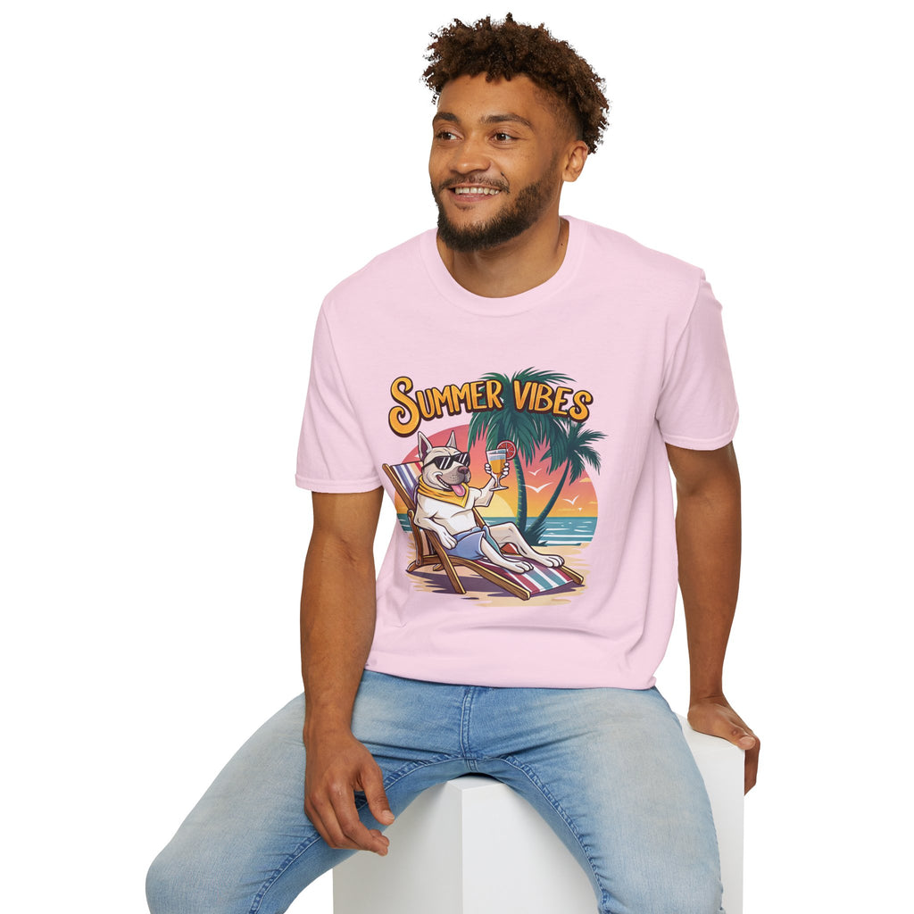 Summer Vibes Unisex Softstyle T-Shirt - Chill Casual Tee, Beachwear, Vacation Outfit, Gift for Her/Him, Trendy Summer Wear