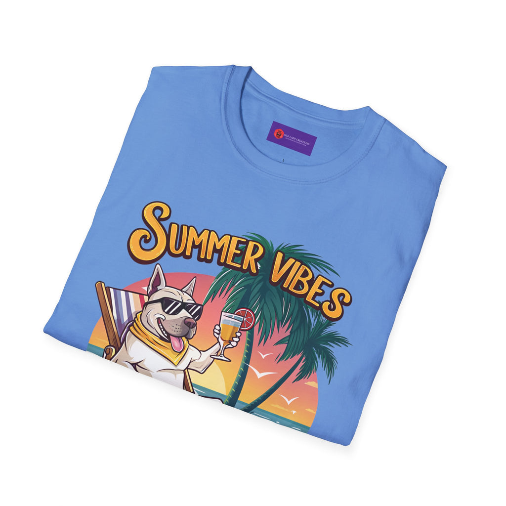 Summer Vibes Unisex Softstyle T-Shirt - Chill Casual Tee, Beachwear, Vacation Outfit, Gift for Her/Him, Trendy Summer Wear