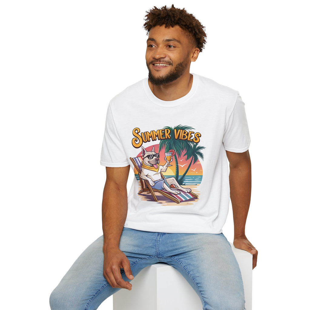 Summer Vibes Unisex Softstyle T-Shirt - Chill Casual Tee, Beachwear, Vacation Outfit, Gift for Her/Him, Trendy Summer Wear
