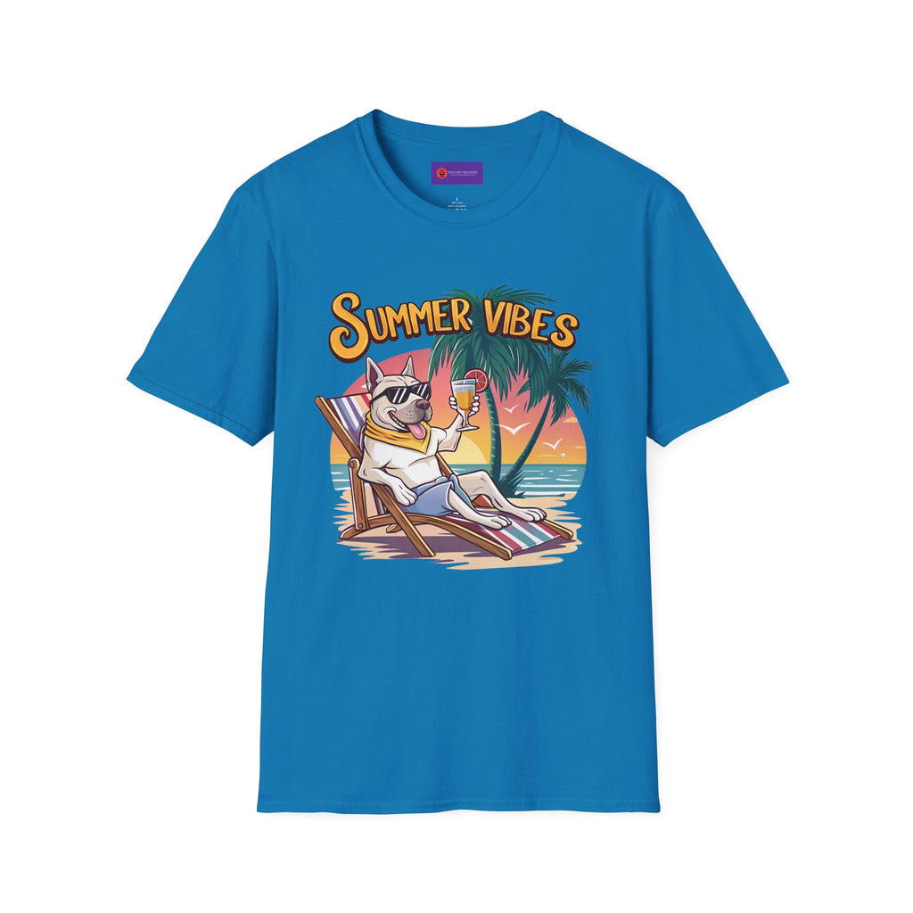 Summer Vibes Unisex Softstyle T-Shirt - Chill Casual Tee, Beachwear, Vacation Outfit, Gift for Her/Him, Trendy Summer Wear