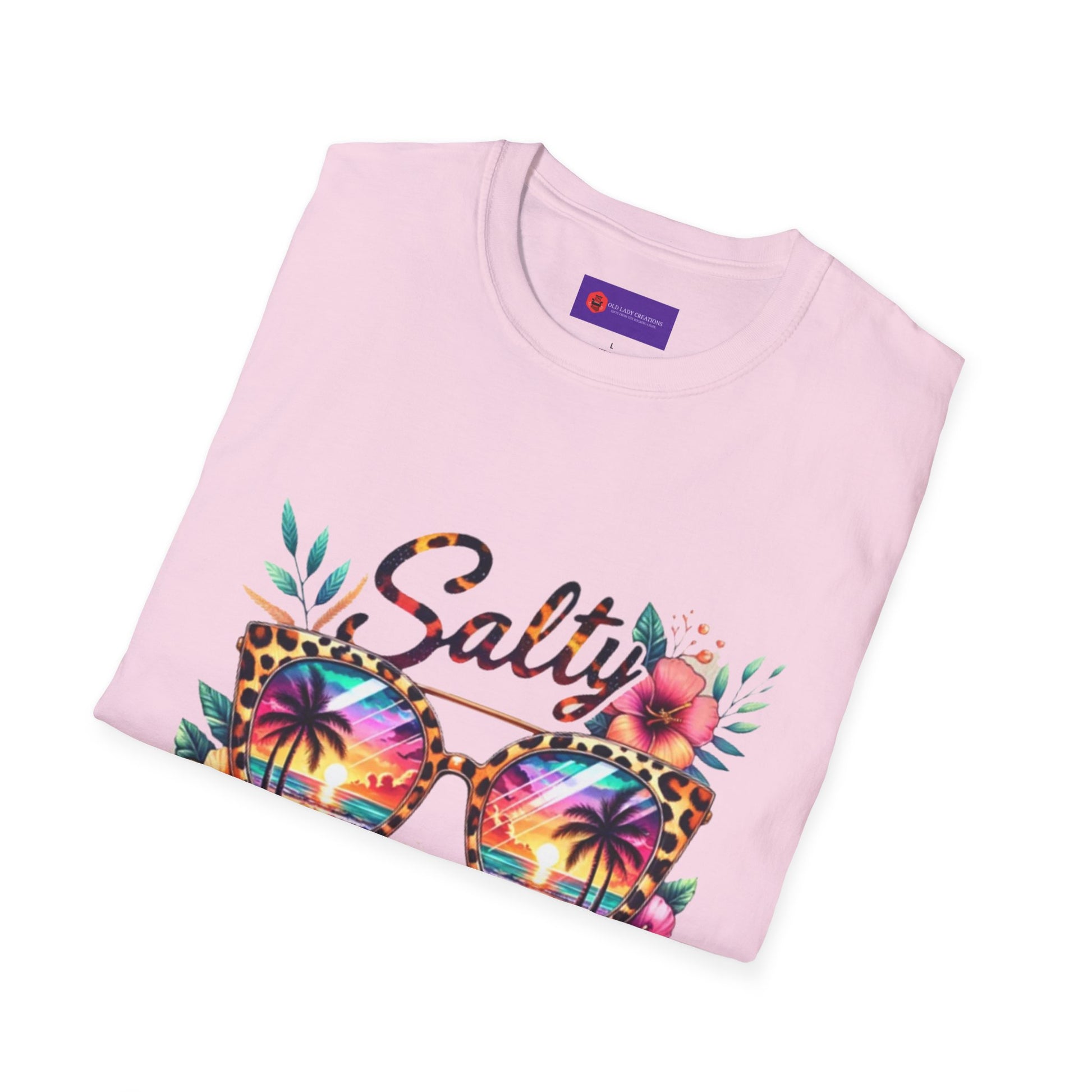 Unisex Softstyle T-Shirt with 'Salty Beach' Design - Summer Vibes, Beachwear, Vacation Shirt, Tropical Gift, Casual Tee