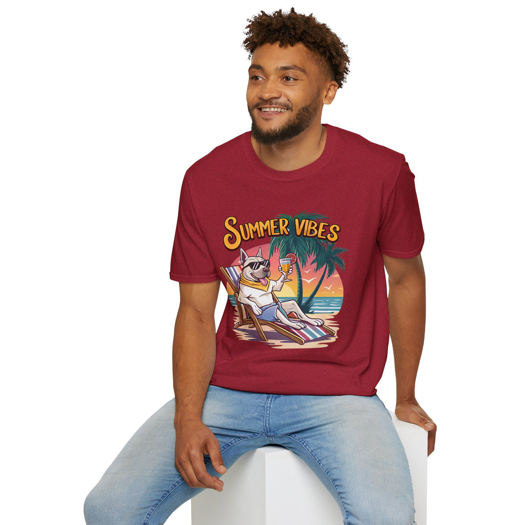 Summer Vibes Unisex Softstyle T-Shirt - Chill Casual Tee, Beachwear, Vacation Outfit, Gift for Her/Him, Trendy Summer Wear
