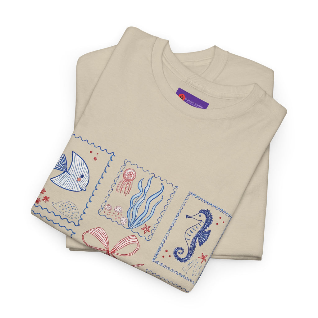 Underwater Adventure Tee - Nautical Art T-Shirt, Sea Life Shirt, Ocean Lover Gift, Beachwear, Marine Style