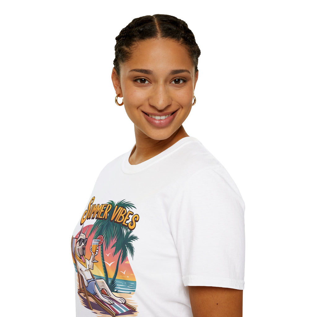 Summer Vibes Unisex Softstyle T-Shirt - Chill Casual Tee, Beachwear, Vacation Outfit, Gift for Her/Him, Trendy Summer Wear