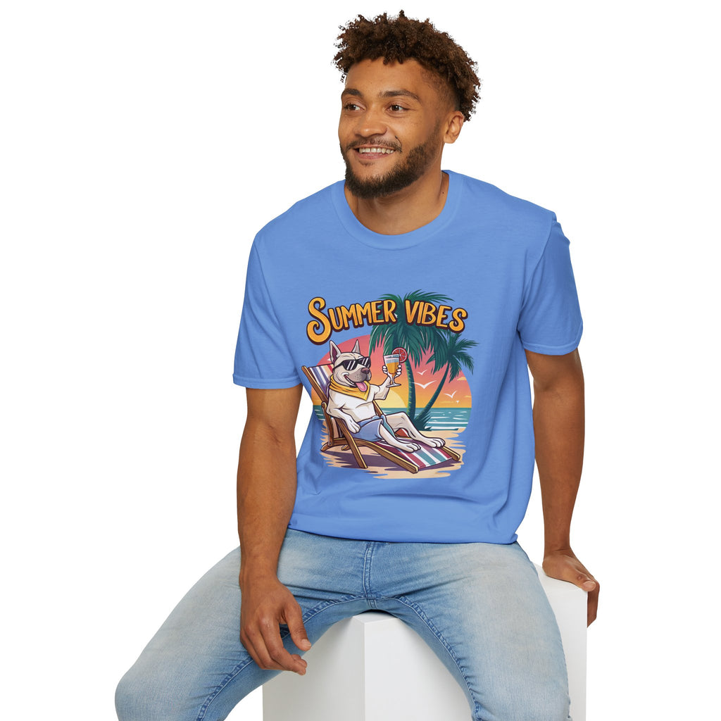 Summer Vibes Unisex Softstyle T-Shirt - Chill Casual Tee, Beachwear, Vacation Outfit, Gift for Her/Him, Trendy Summer Wear