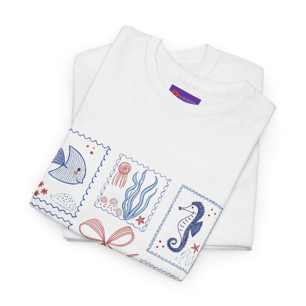 Underwater Adventure Tee - Nautical Art T-Shirt, Sea Life Shirt, Ocean Lover Gift, Beachwear, Marine Style