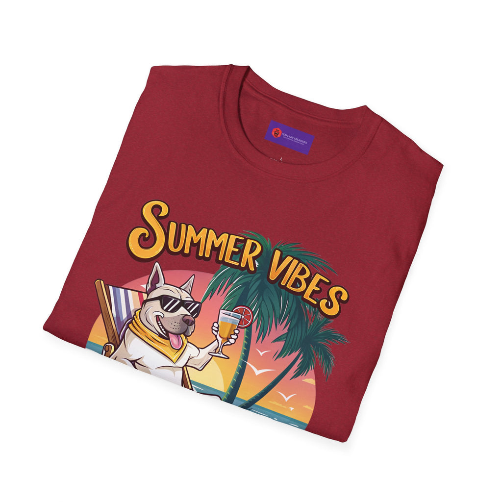 Summer Vibes Unisex Softstyle T-Shirt - Chill Casual Tee, Beachwear, Vacation Outfit, Gift for Her/Him, Trendy Summer Wear