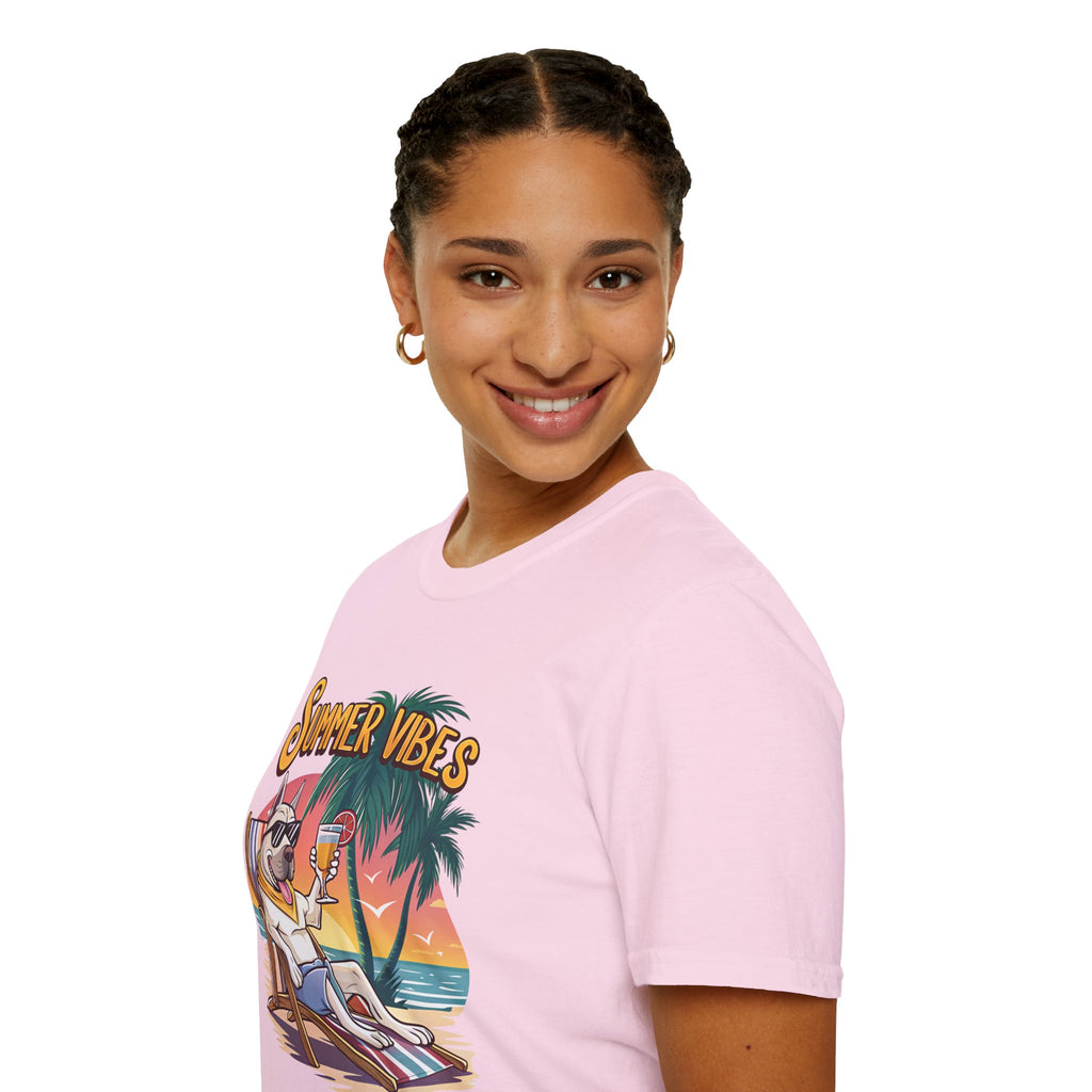Summer Vibes Unisex Softstyle T-Shirt - Chill Casual Tee, Beachwear, Vacation Outfit, Gift for Her/Him, Trendy Summer Wear