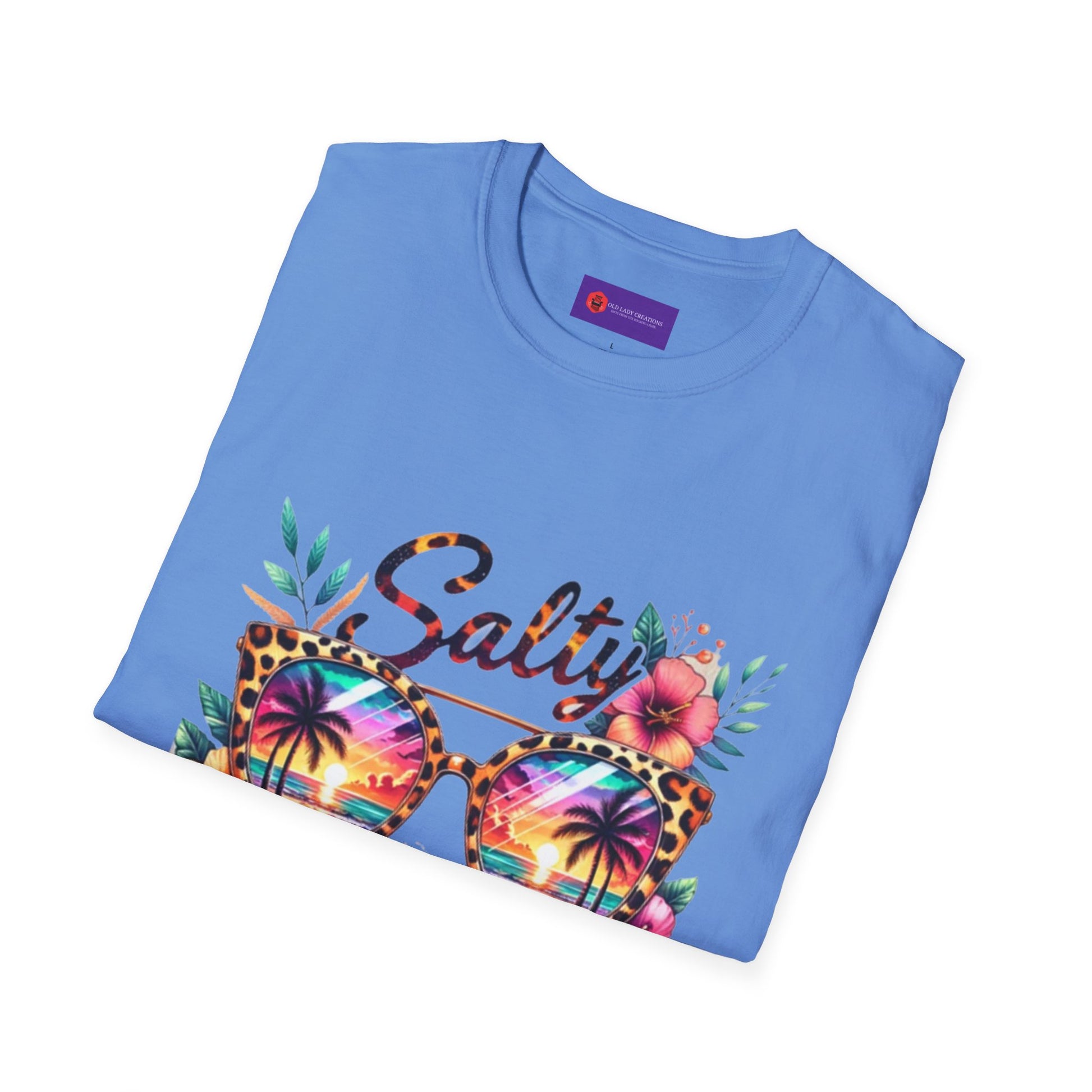 Unisex Softstyle T-Shirt with 'Salty Beach' Design - Summer Vibes, Beachwear, Vacation Shirt, Tropical Gift, Casual Tee
