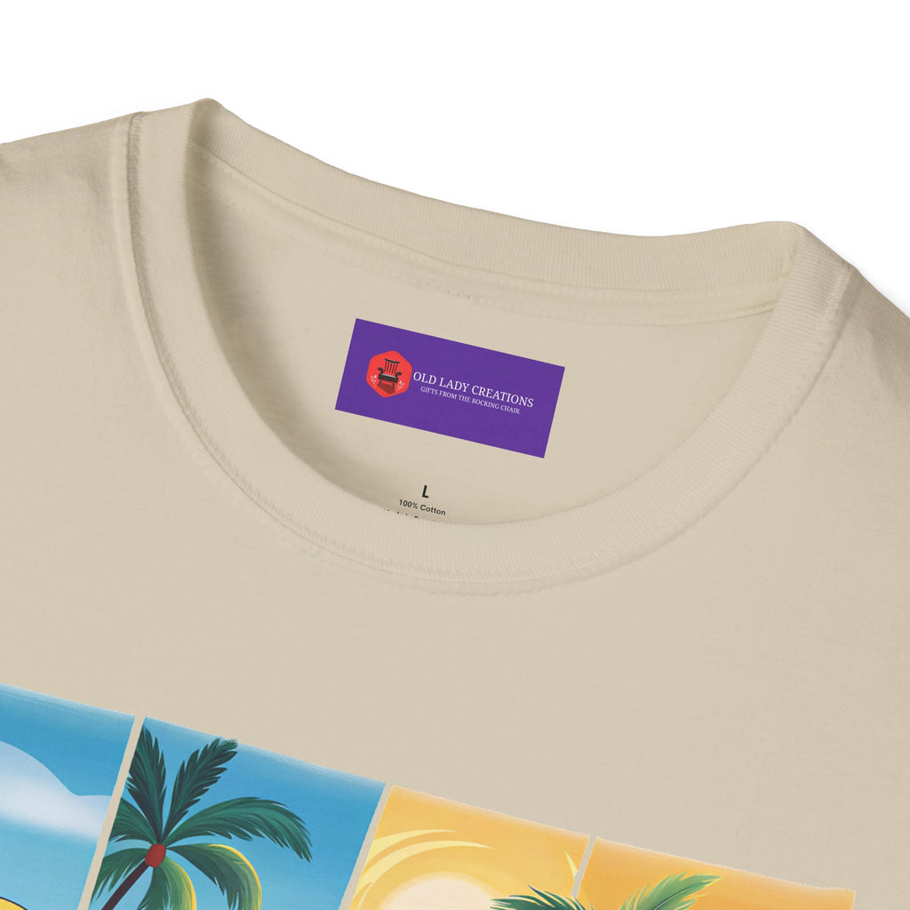 Vibrant Summer Vibes T-Shirt, Beachwear, Sunshine Apparel, Vacation Tee, Casual Summer Outfit, Gift for Beach Lovers