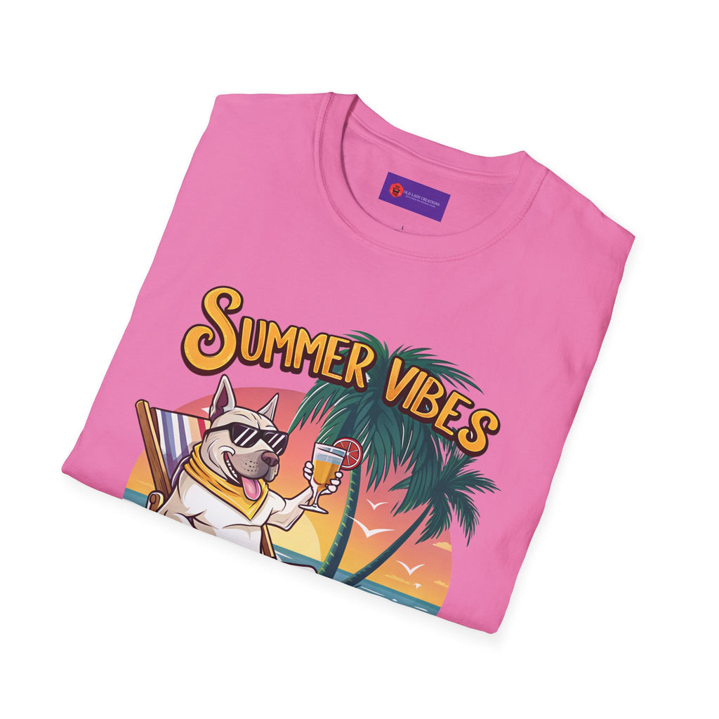 Summer Vibes Unisex Softstyle T-Shirt - Chill Casual Tee, Beachwear, Vacation Outfit, Gift for Her/Him, Trendy Summer Wear