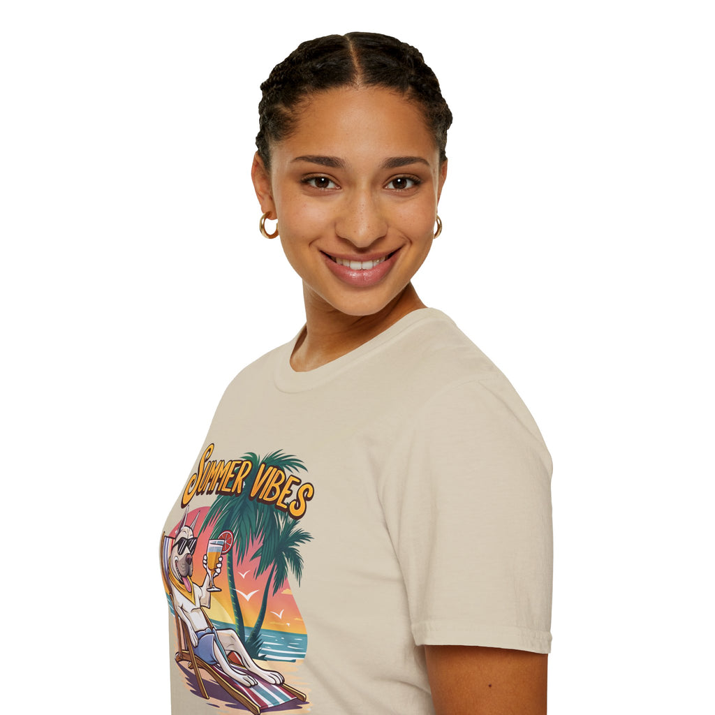 Summer Vibes Unisex Softstyle T-Shirt - Chill Casual Tee, Beachwear, Vacation Outfit, Gift for Her/Him, Trendy Summer Wear