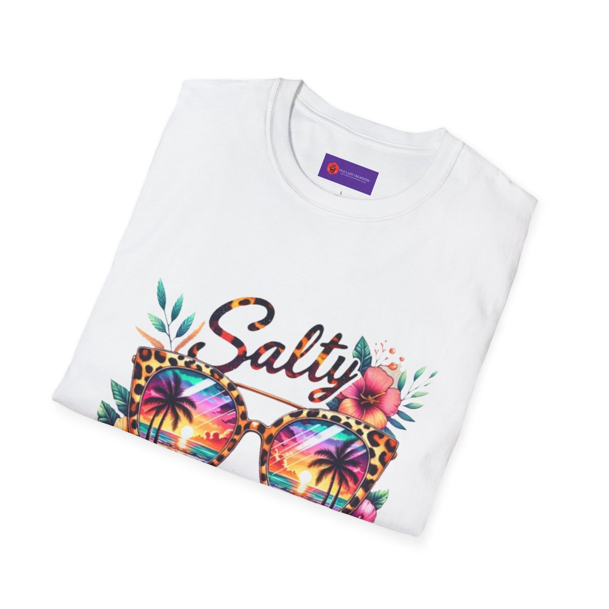 Unisex Softstyle T-Shirt with 'Salty Beach' Design - Summer Vibes, Beachwear, Vacation Shirt, Tropical Gift, Casual Tee