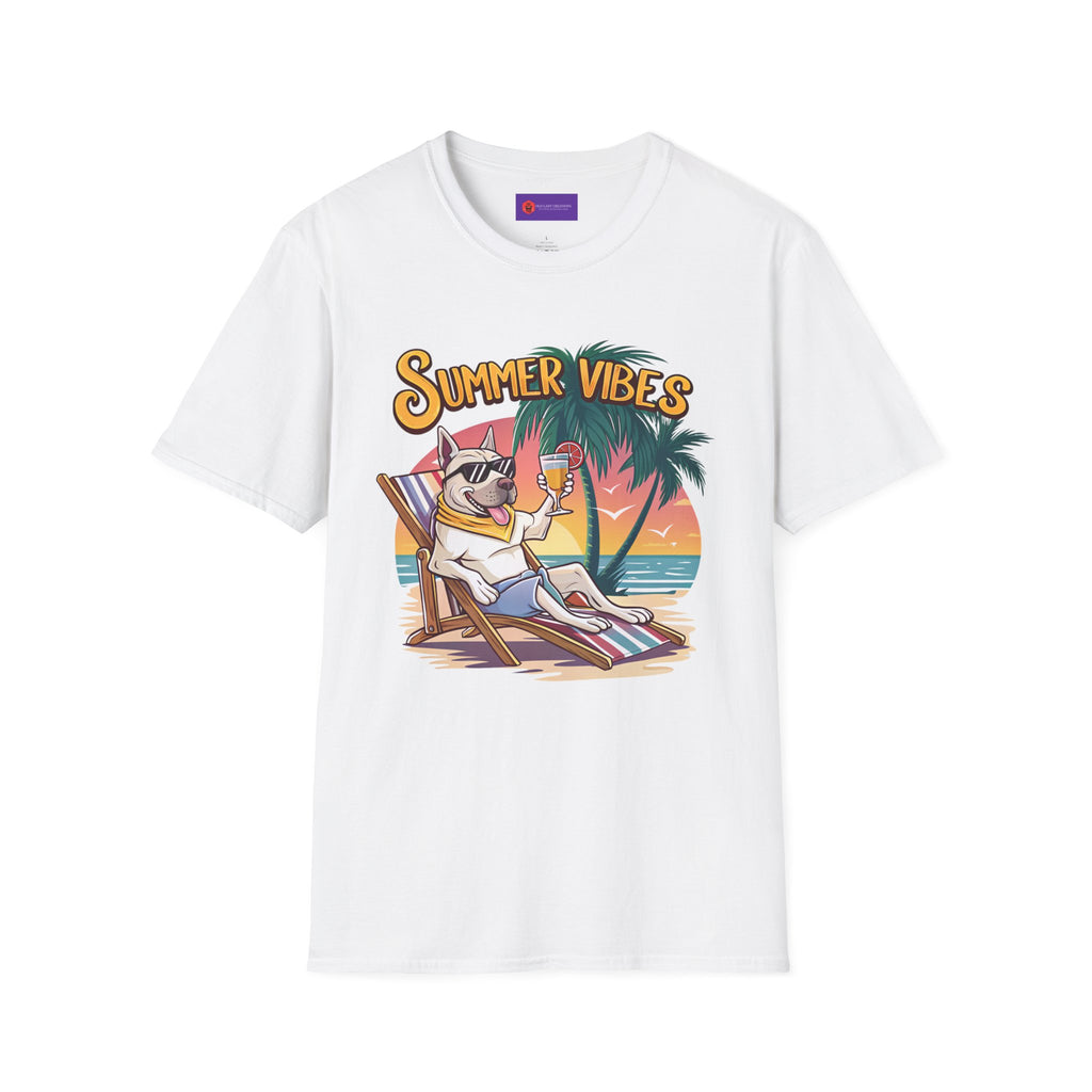 Summer Vibes Unisex Softstyle T-Shirt - Chill Casual Tee, Beachwear, Vacation Outfit, Gift for Her/Him, Trendy Summer Wear