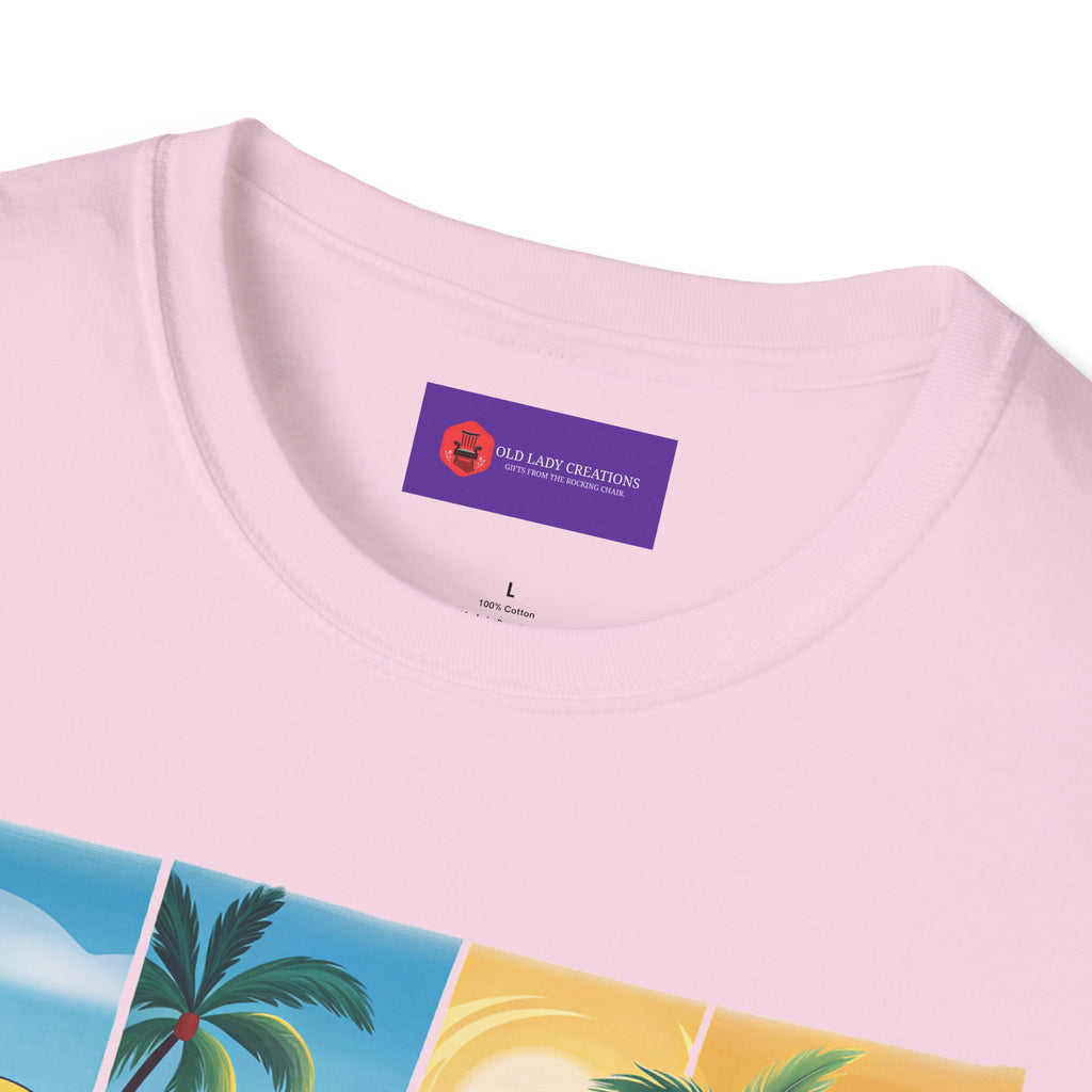 Vibrant Summer Vibes T-Shirt, Beachwear, Sunshine Apparel, Vacation Tee, Casual Summer Outfit, Gift for Beach Lovers