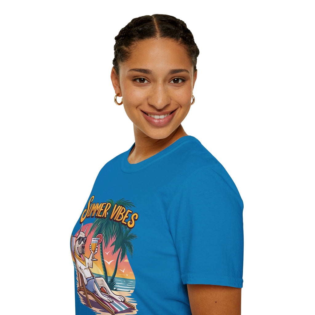 Summer Vibes Unisex Softstyle T-Shirt - Chill Casual Tee, Beachwear, Vacation Outfit, Gift for Her/Him, Trendy Summer Wear