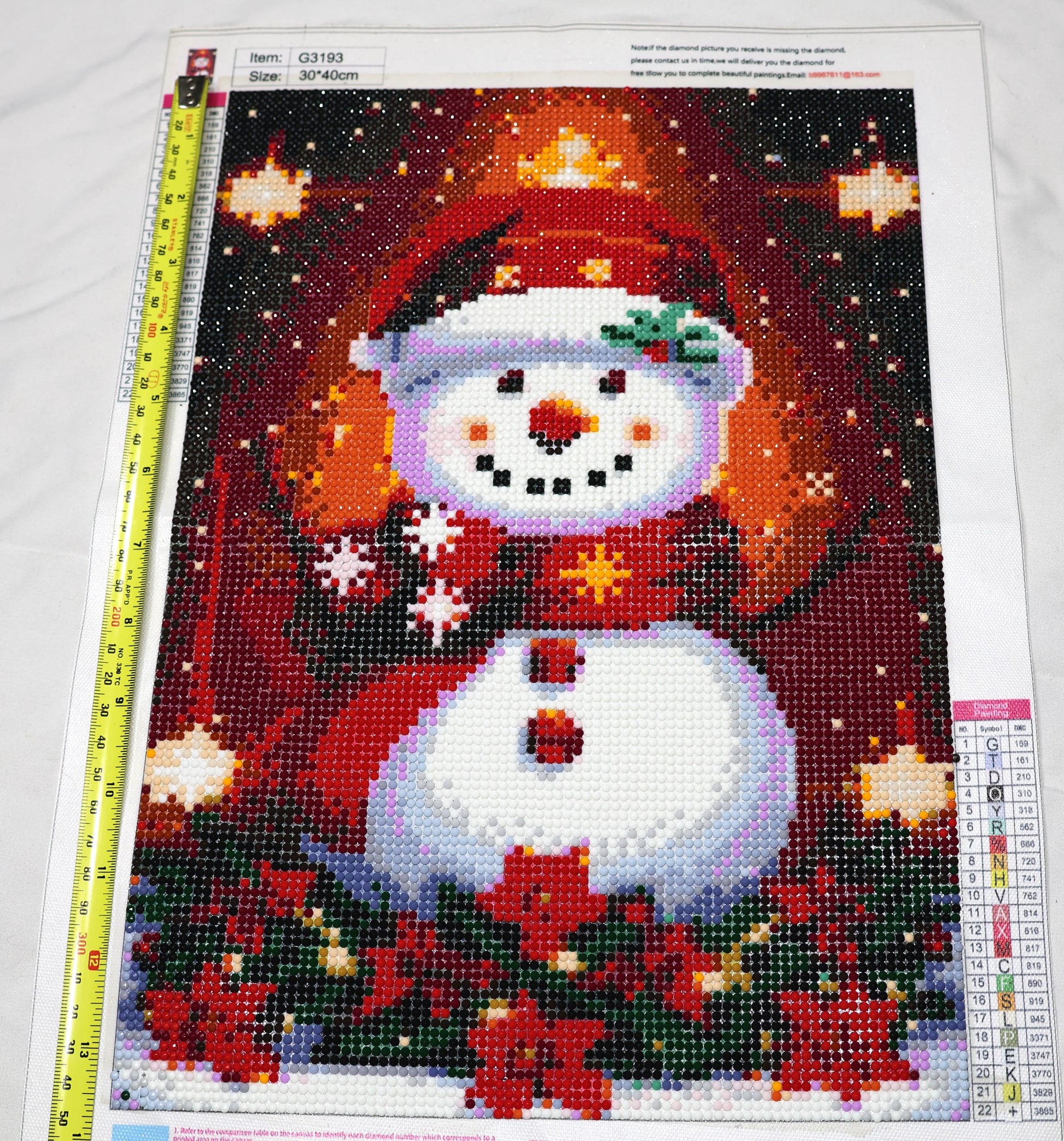 Christmas Snowman Competed Diamond Painting | 30x40cm