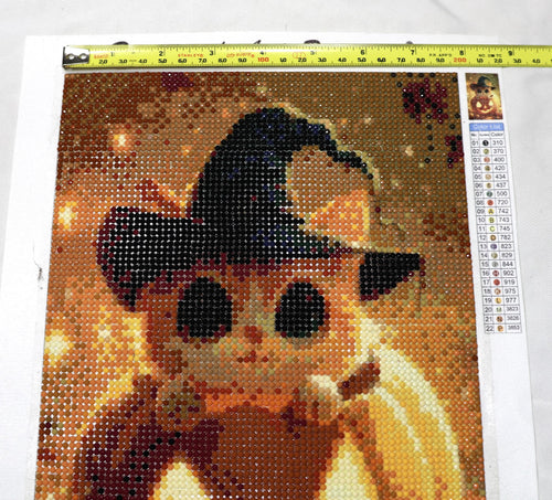 Adorable Halloween Cat Completed Diamond Painting | 20x30cm